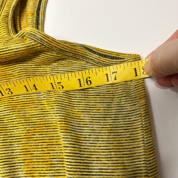 KAVU Womens Spartadress Small Sleeveless Tank Dress Gold Yellow Stripe Pockets - Picture 11 of 12